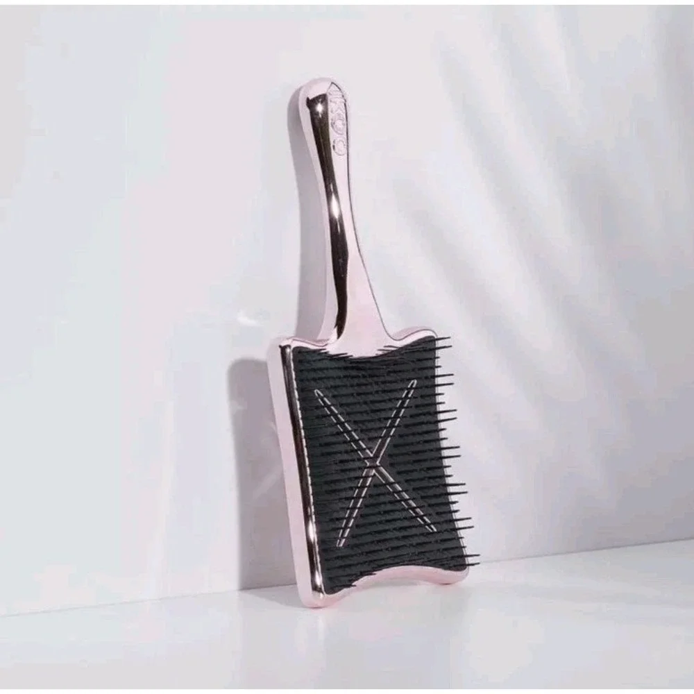 Ikoo Rose Gold Paddle Brush for Women - Detangling & Smooth Styling